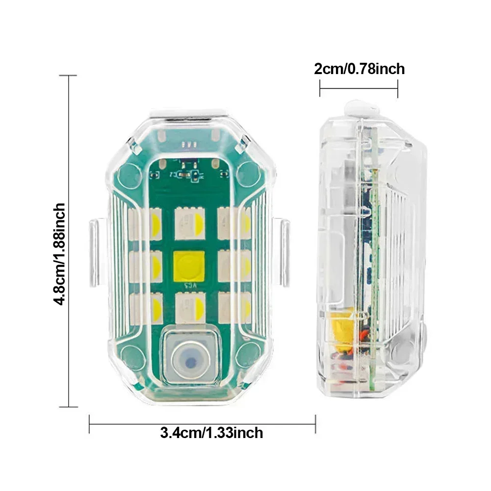 Lampe LED Stroboscopique Moto VTT 7 Couleurs Télécommande