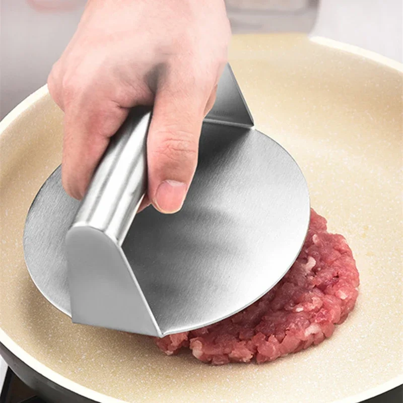 Hamburger Press Hamburger Press Maker Burger Press Stainless Steel Non-Stick Meat Beef Grill Round Square Hamburger Smasher for Patty Maker Barbecue Cooking Supplies