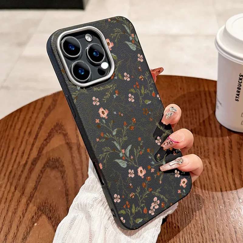 ตัวเลือกสินค้า เคสกันกระแทกลายลิ้นจี่ดอกไม้ เท็กซ์เจอร์สวย ปกป้อง iPhone ได้ทุกรุ่น
