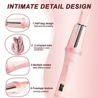 Electric Professional Negative Ion Hair Brush Fully Automatic Curling Comb with Lcd Temperature Display Hair Curling Tool Brush 2