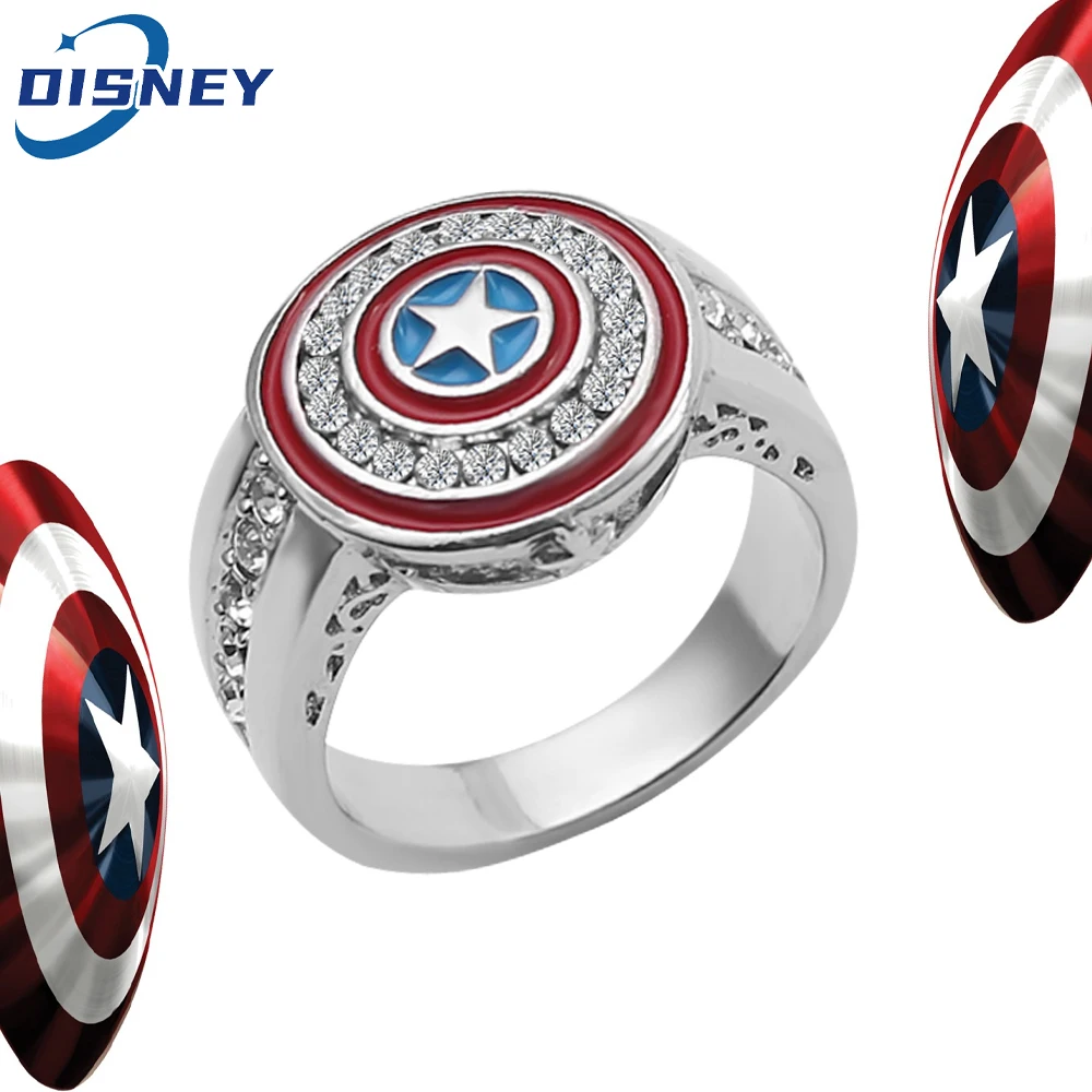 Ravel Superhero Captain America Shield Logo Rings The Avengers Captain America Anelli Di Gioielli Vintage Per I Regali Dei Fan Di Ravel