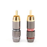 4/8/12PCS 24K Gold Plated Pure Copper Zinc Alloy Monster RCA Plug Connector Audio Connector Power Speaker Plugs Connector - Image 3