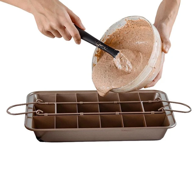 Brownie Pan Non-stick Brownie Pan With Dividers Baking Tray Heat Resistant  Hang Able Oven Sheet Kitchen Baking Pans Bakeware - AliExpress