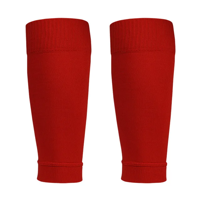 Men's Leg Warmers Basketball Football Sports Socks Adult Shin Guard Calf Socks Children's Leg Brace Socks Calcetines Hombre New red