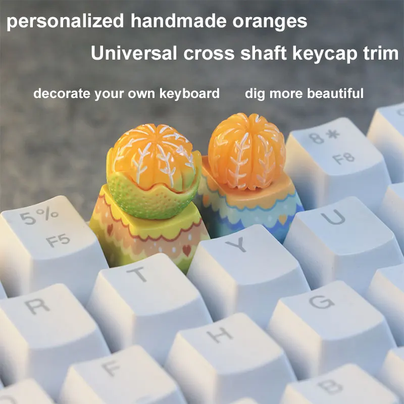 ESC Personalized Handmade Orange Keycap - OEM Height, Razer/CHERRY Cross Axis Compatible,Gift Decoration,Universal Series Keycap