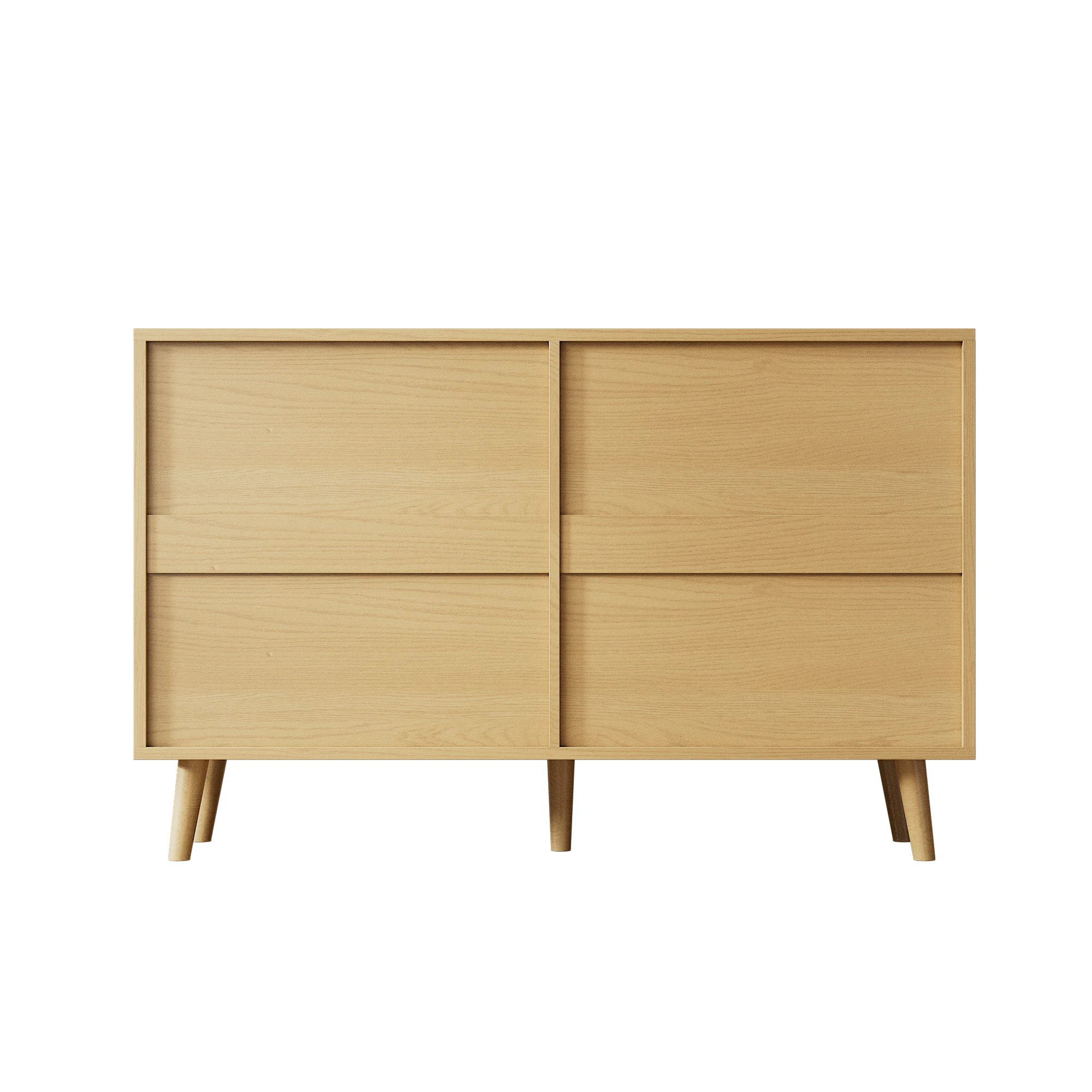 Kommode mit 6 Schubladen, Sideboard aus Holz mit Metallgriffen, für Schlafzimmer, Wohnzimmer, Büros, Sideboard/Highboard mit – Detail 9