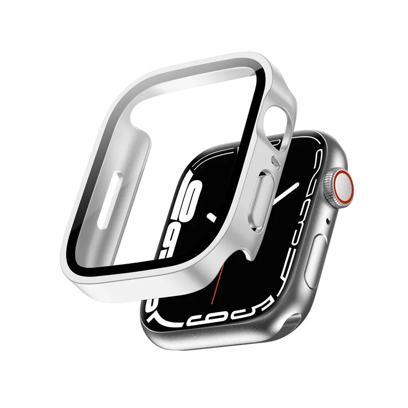 Wasserdichtes Gehäuse für Apple Watch 7, 8, 9, 45 mm, 41 mm, Displayschutzfolie, Glas + Abdeckung, Stoßstange, gehärtet, iWatch 5 SE 6, 44 mm, 40 mm, Zubehör – Detail 7