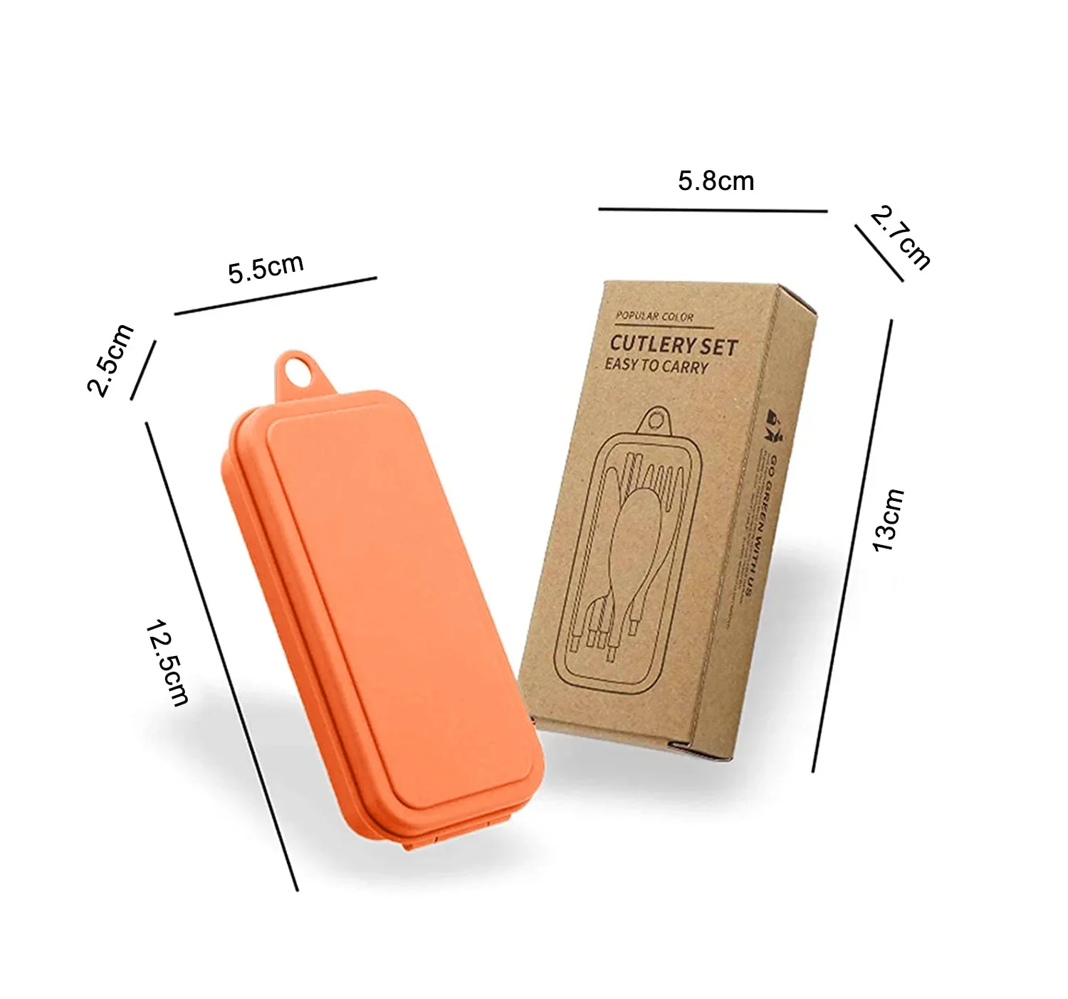 4Pcs Wheat Straw Dinnerware Set Portable Tableware Knife Fork Spoon Chopsticks Set Travel Cutlery Eco-Friendly Utensil Box