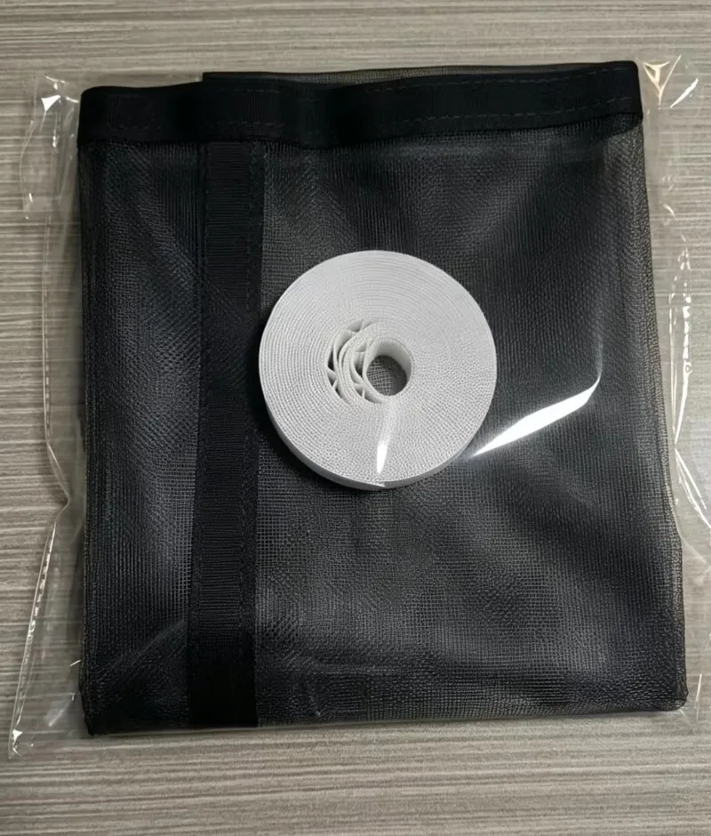 설치가 간편하고, 분해가 간편하며, 날아다니는 곤충으로부터 보호하는 나노섬유 메쉬, 검정색 지퍼 DIY 홈 윈도우 스크린