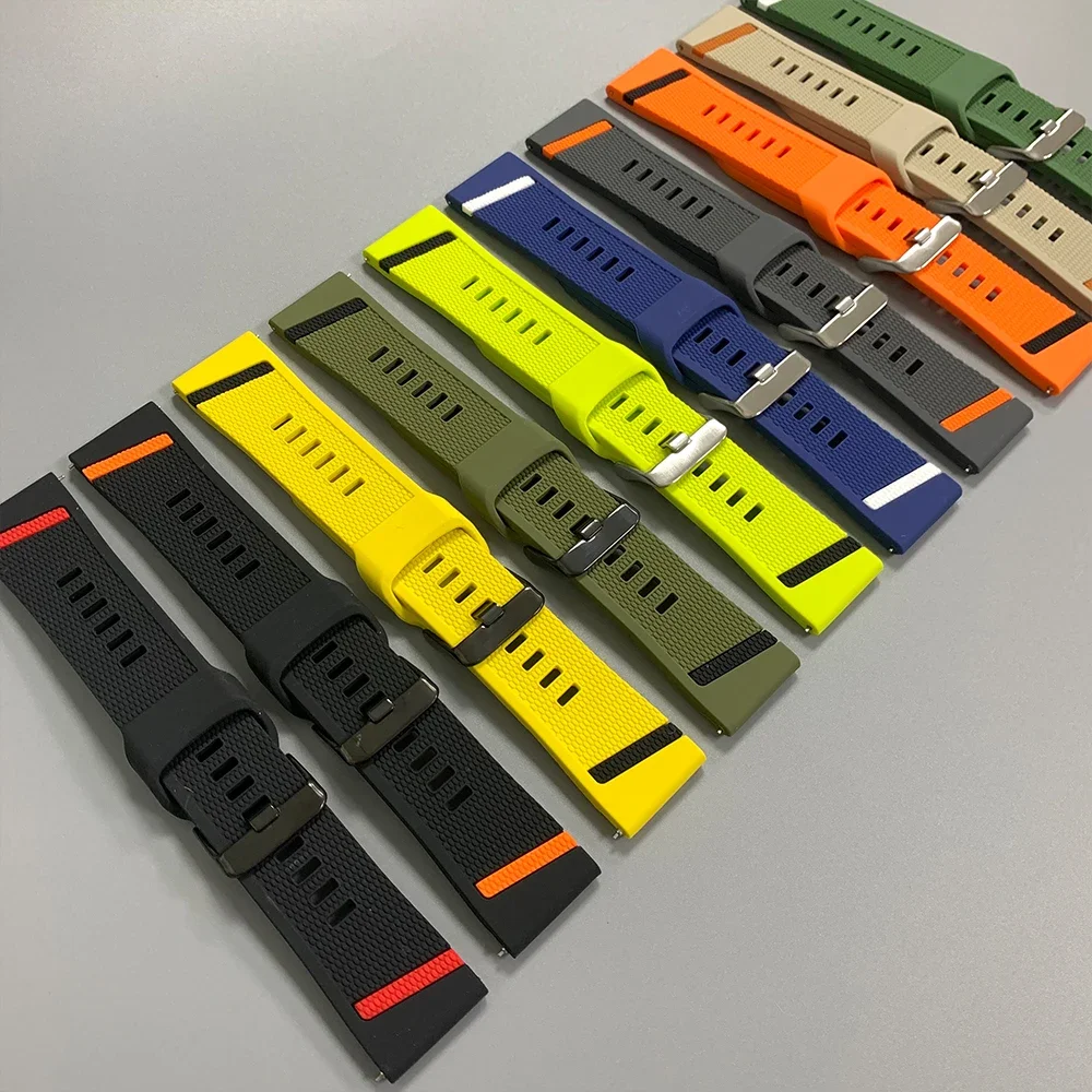 22mm Premium Silicone Strap - Sport Band Replacement Bracelet