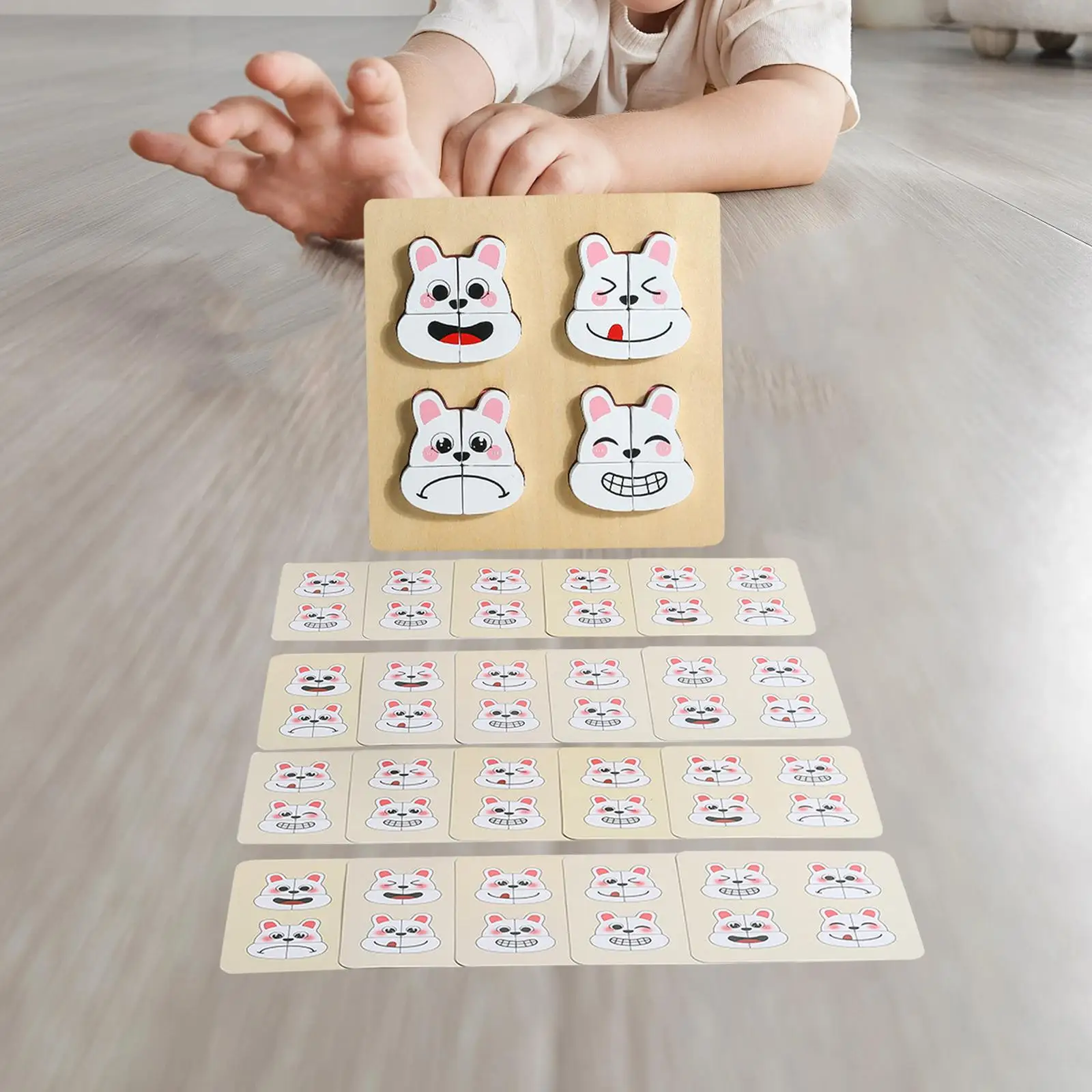 

Rabbit Bunny Jigsaw Puzzle Fine Motor Skill Interactive Learning Activities Montessori Toys for Kids Baby Girls Boys Travel Toy