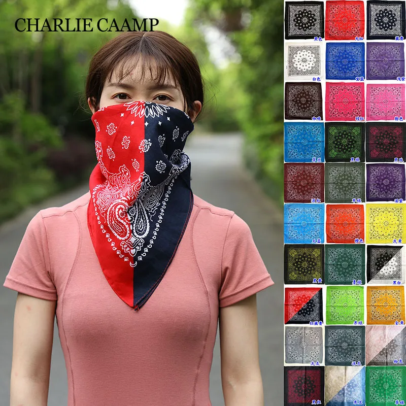Cotton Bandana Square Scarf Print For Men Women 55cm*55cm