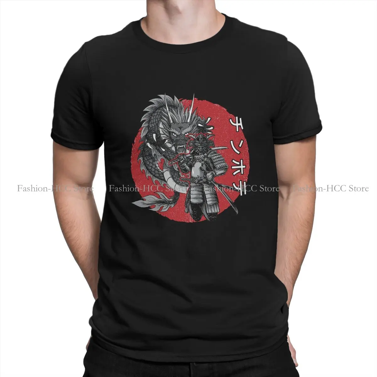 

With Dragon Vintage Newest Polyester TShirts Japanese Samurai Warrior Bushido Male Style Tops T Shirt Round Neck