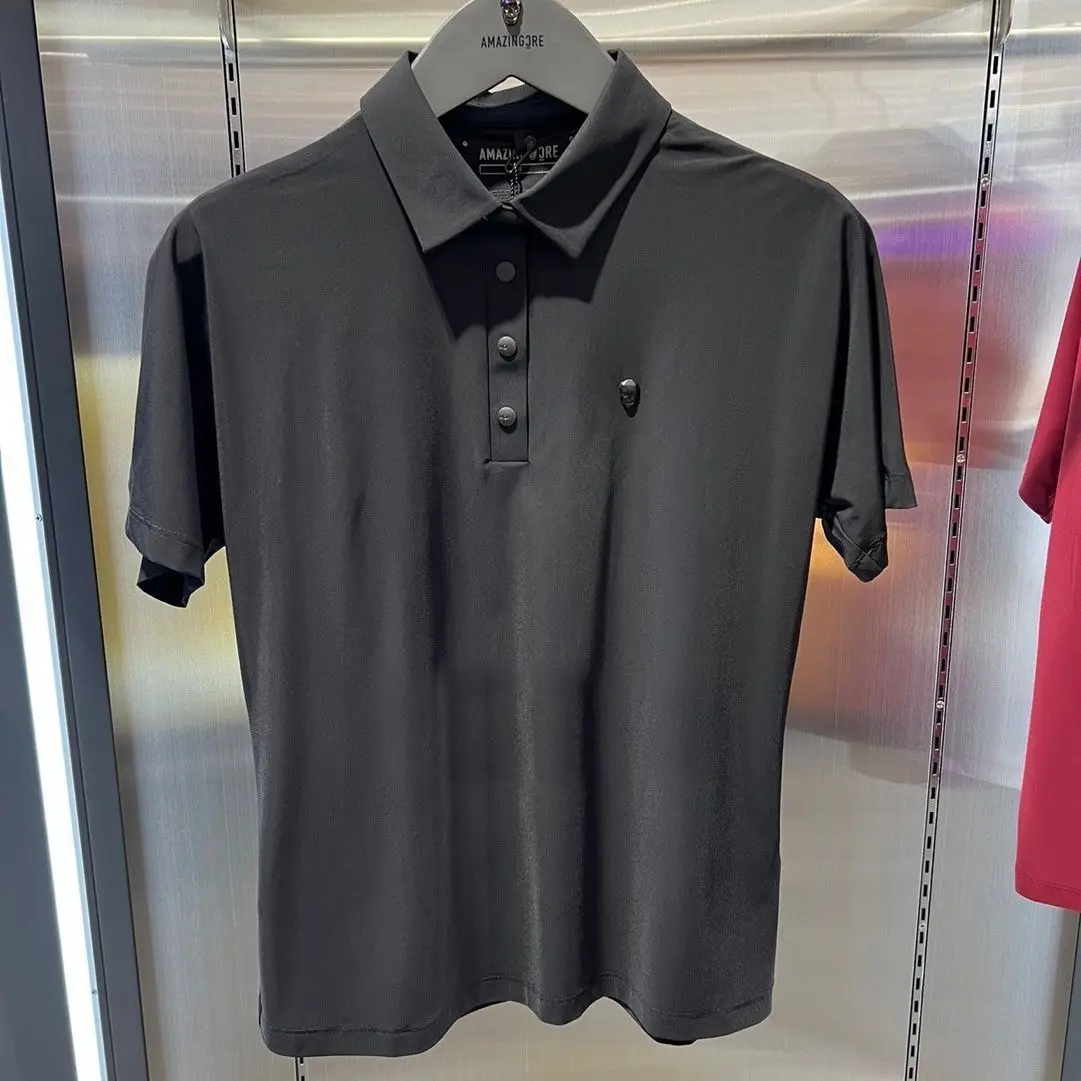 Women's Golf Clothing Solid Color Versatile Simple Slim Fit Breathable Lapel Short Sleeve T-Shirt