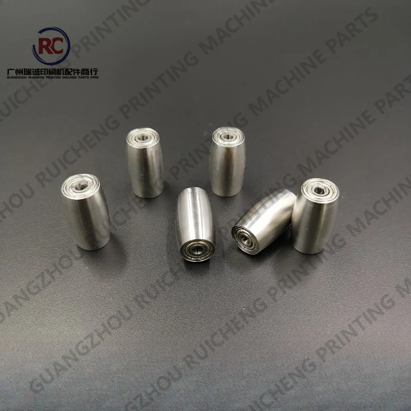 하이델베르그 CD74 용 1 피스 인쇄 기계 예비 부품 종이 압력 롤러 금속 22.6mm 긴 전면 핀치 롤러 L2.022.238