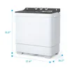 Portable Washing Machine Twin Tub with Built-in Drain Pump 26Lbs Semi-automatic Washer 2