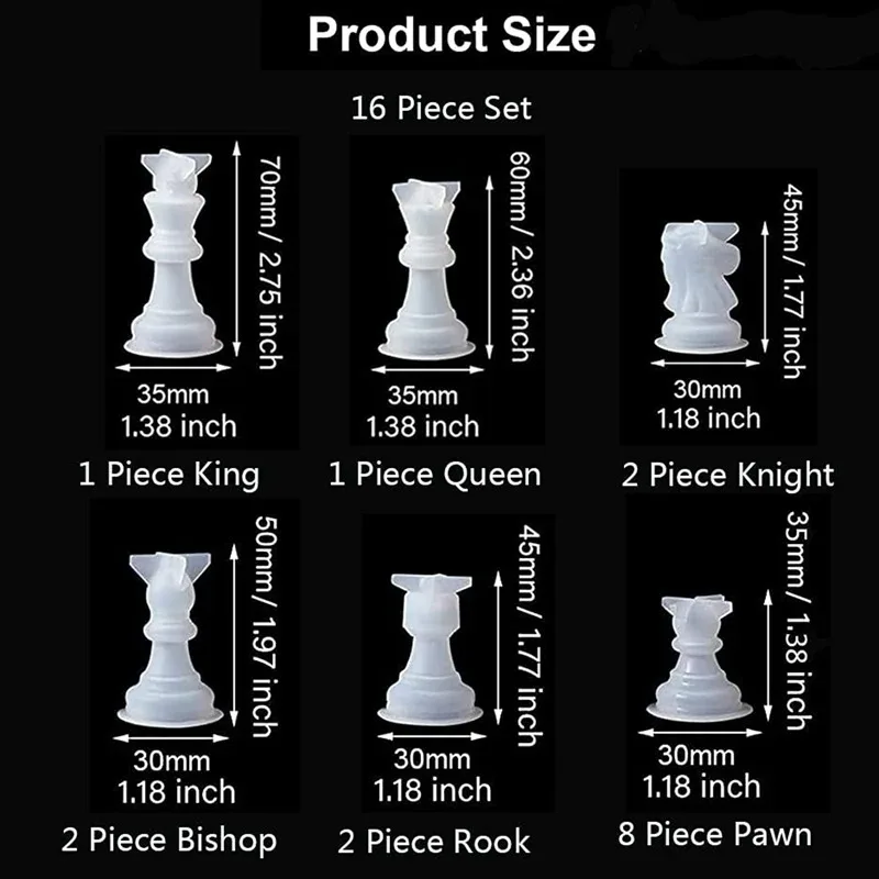 Silicone Chess Piece Mold for Resin Casting 5
