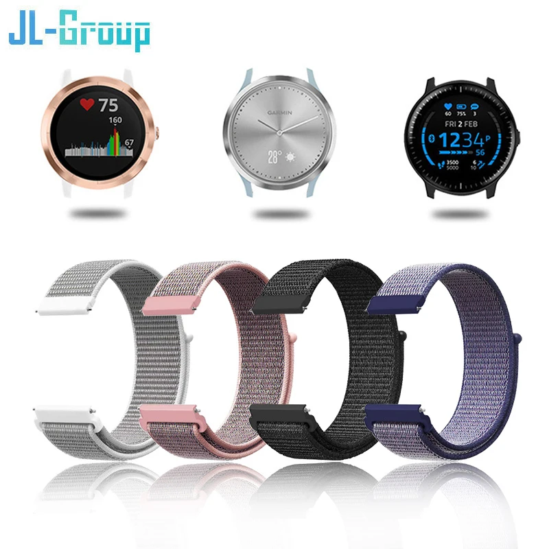 Ремешок нейлоновый для наручных часов Garmin Vivoactive 3 4 20 мм 22 ремешок CAME 2 Plus SQ Forerunner 245