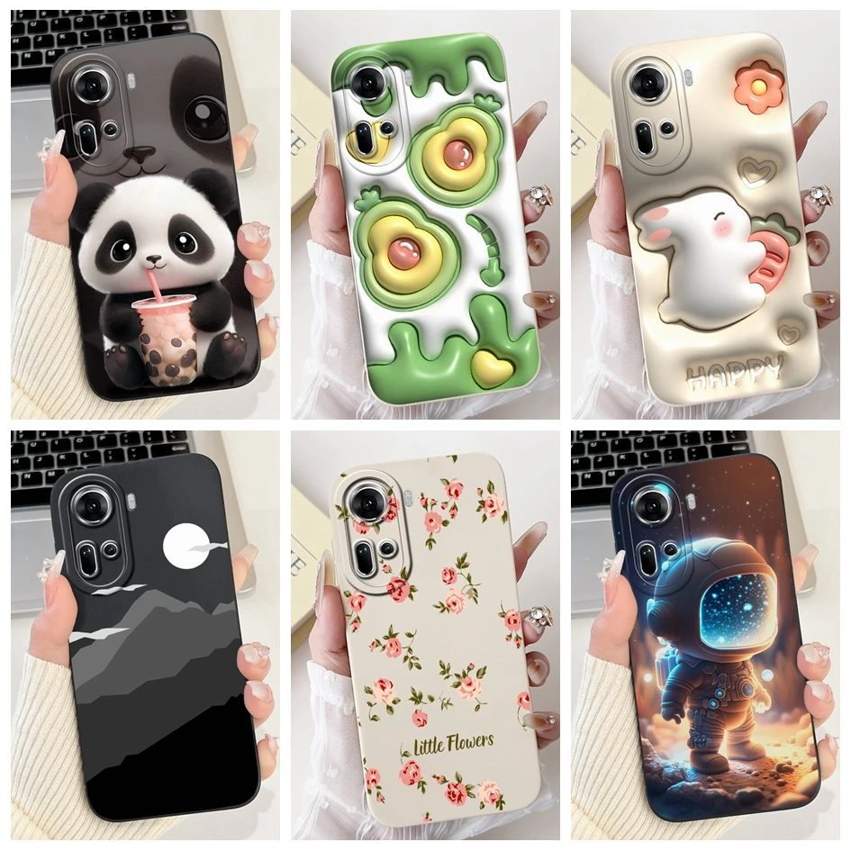 Cute Rabbit Avocado Shockproof Soft Silicone Phone Case