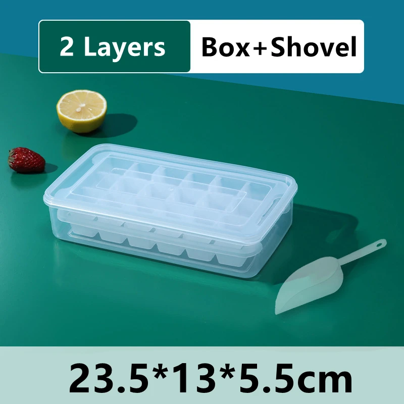 2023 Round Ice Cube Trays Box for Freezer with Lid and Bin Sphere Ice Maker  Molds Circle Ice Tray for Whiskey Cocktails Drinks - AliExpress