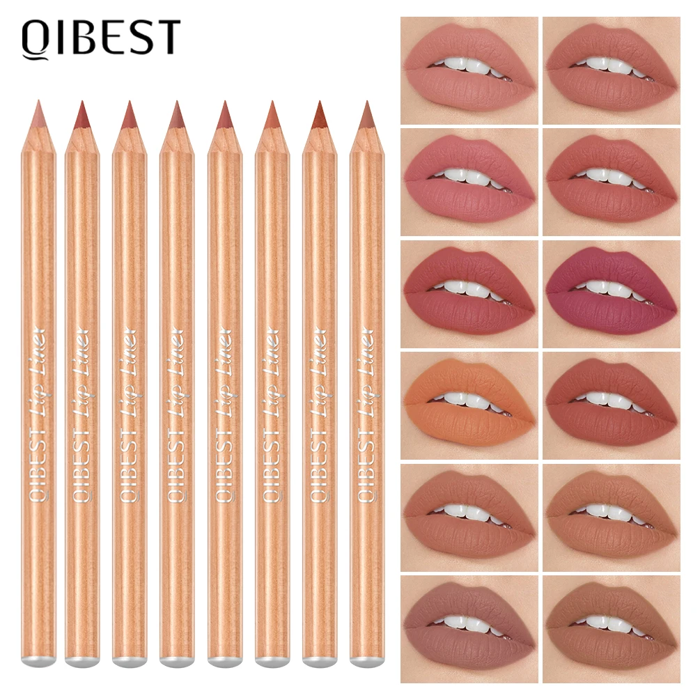 12Pcs/Set Matte Lip Liner Pencil Lip Outline Contouring Lasting Lipstick High Pigment Not Easy Fade Velvet Fine Lipliner