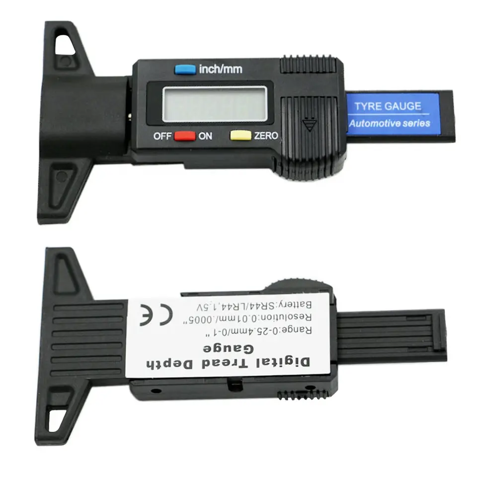  1PC Digital Depth Gauge Caliper Tread Depth Gauge LCD Tire Tread Gauge For Car Tire 0-25mm Measurer Tool Caliper Repair Tools 