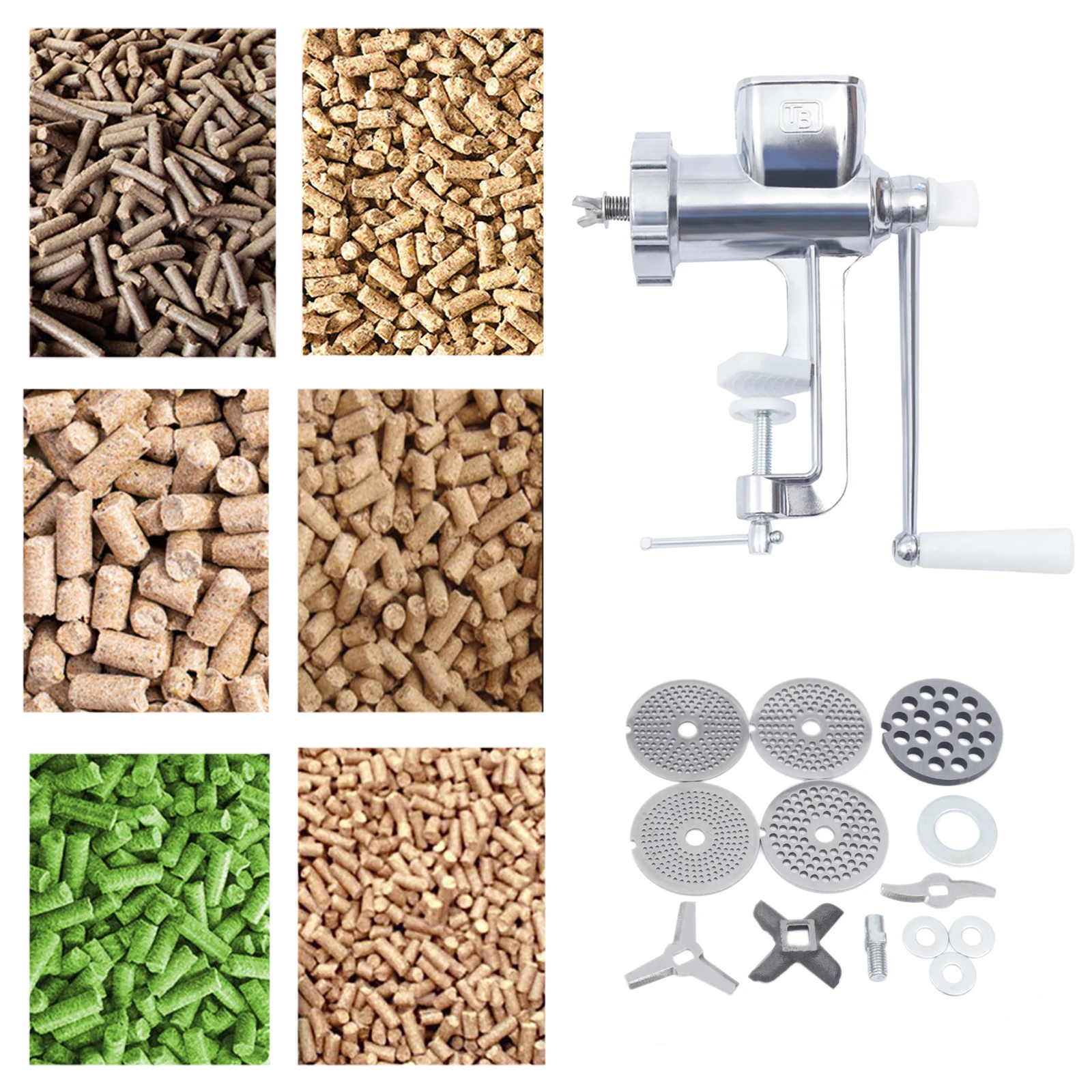 Household Feed Pellet Mill Hand Manual Pet Food Maker Machine Feed Pellet Machine For Birds Fishing Bait Hoom