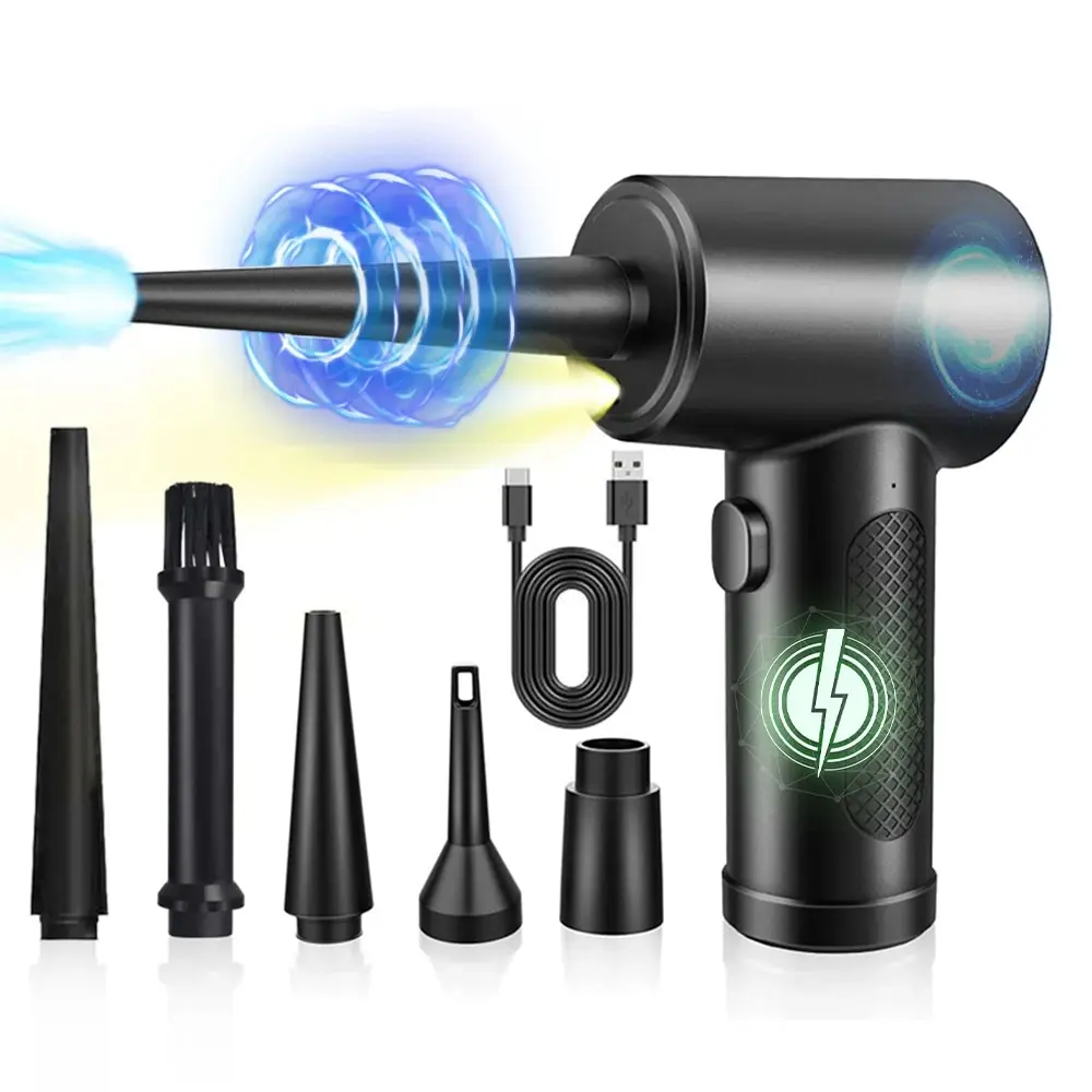 50000 RPM Compressed Air Duster Cordless Portable Rechargeable Wireless Electric Air Keyboard Electronics Cleaner Dust Blower