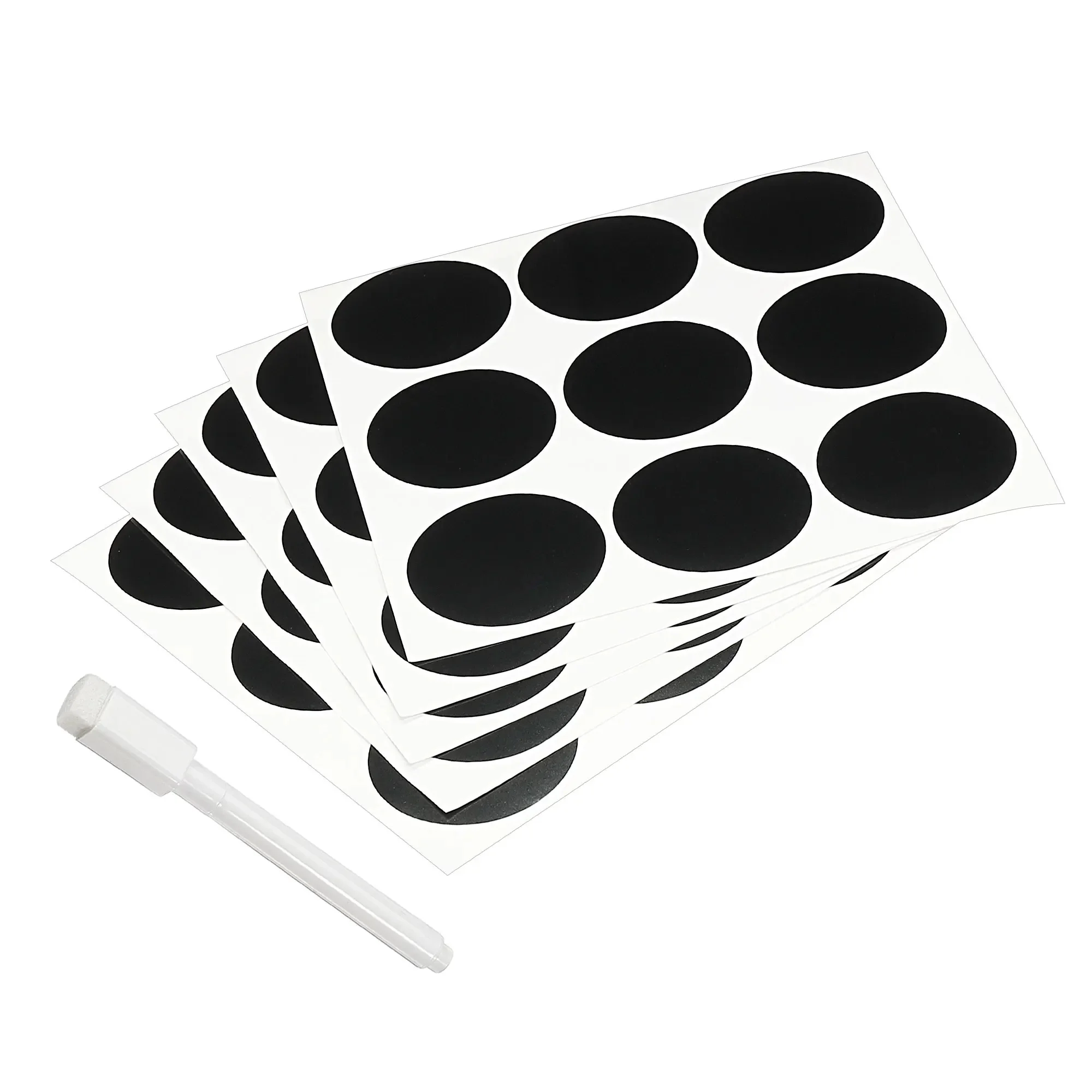 20Pcs Round Blackboard Sticker Labels Chalkboard Kitchen Spice Label Stickers Home Bottles Tags Erasable Marker Pen self adhesive stickers