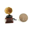 1:12 Furniture Mini Accessories Ultra-compact Retro Phonograph Record Player With Record DIY Miniature Doll House 4