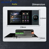 Home 4 Zone Audio Amplifier 7''Android11 Alexa Voice Tuya Smart Home Control Panel 8x30W Channel WiFi Wall Amplifier Speaker set 4