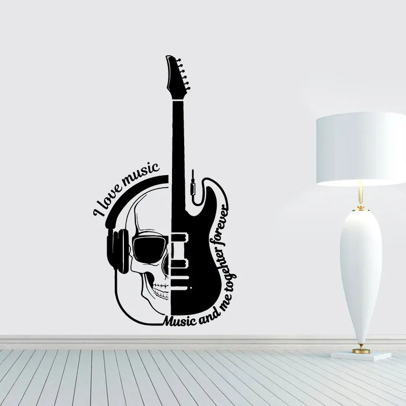 

Виниловая настенная наклейка, искусственная гарнитура, музыкальный подарок, модное украшение для дома, для мальчиков, в спальню, стикер для рок-музыки GT07