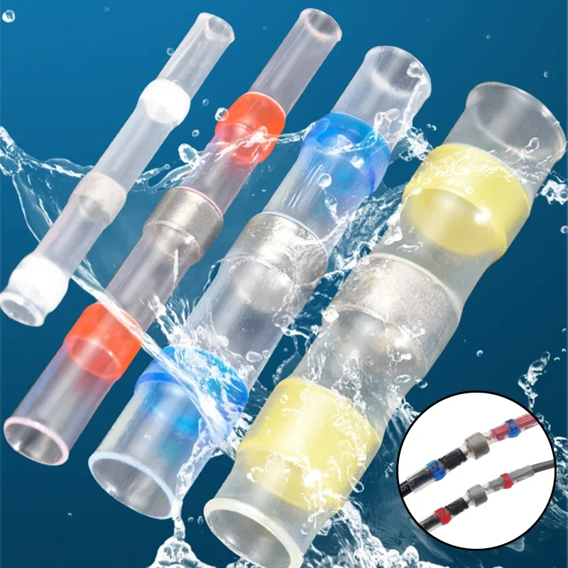 50/100 Stück verpackte Lötdichtungs-Drahtverbinder, wärmeschrumpfende isolierte elektrische Drahtklemmen, Stoßverbinder, wasserdicht – Detail 4