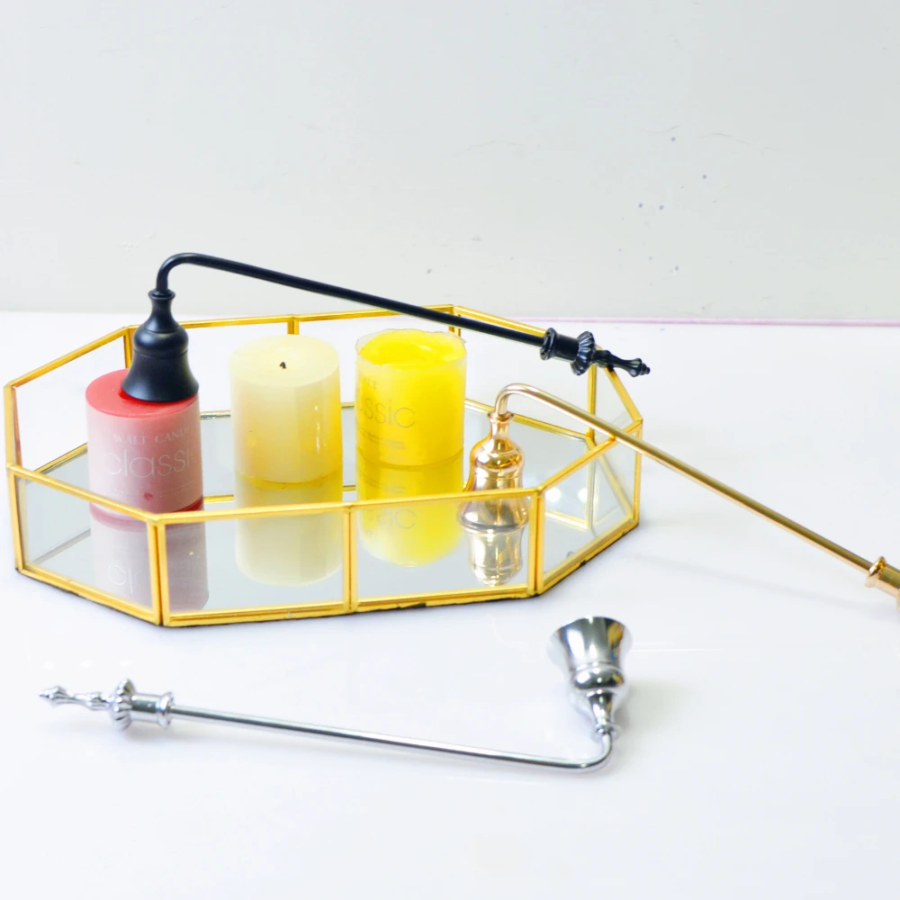 Bell Candle Wick Snuffer Candlestick Holder Candle Accessories Extinguishing Tool Incense Jar Supplies Long Handle Metal Snuffer