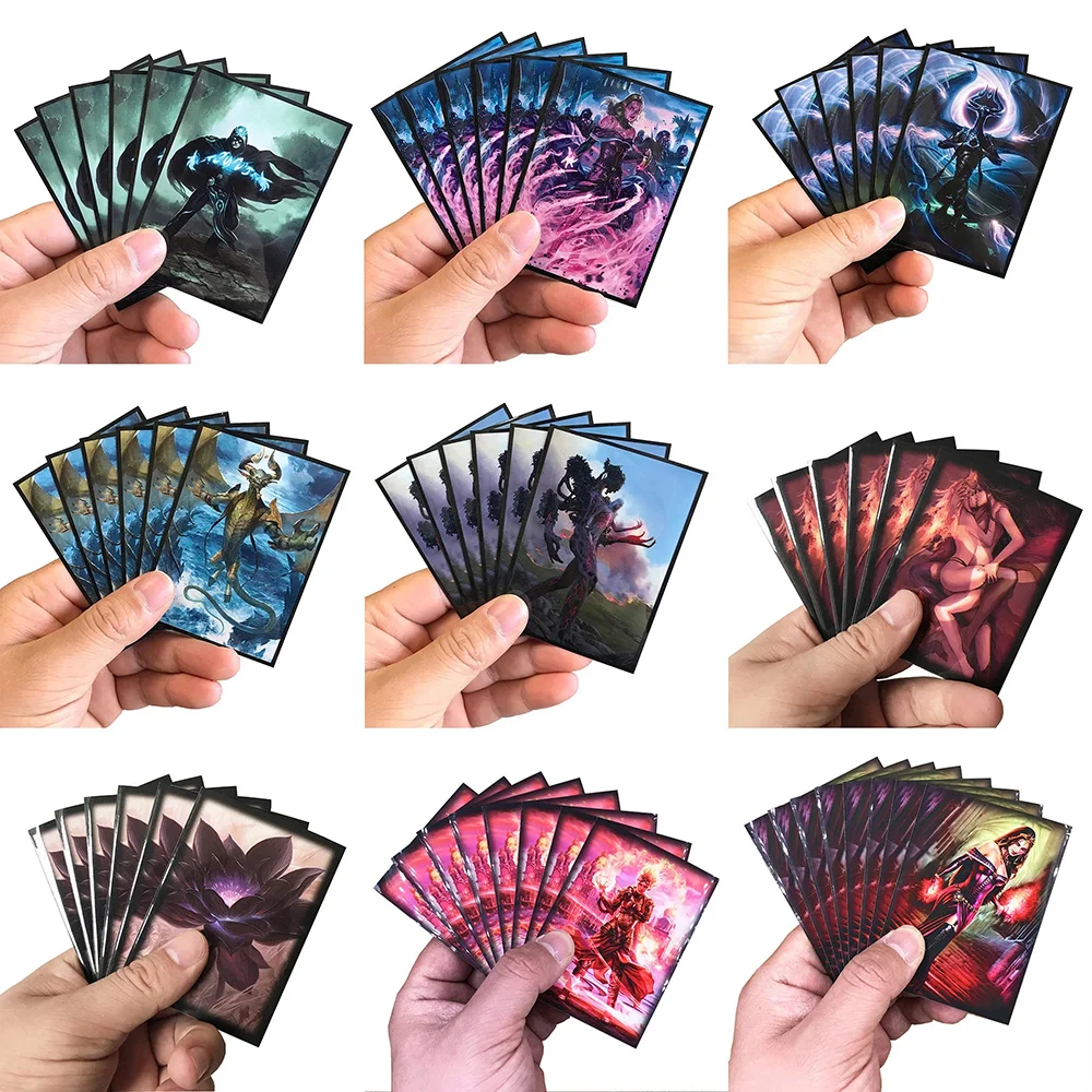 60PCS/BAG TCG Card Sleeves MGT Jace Sleeves Game Nicol Dragon God Protector Cards Shield Dreadhorde Protector Color Sleeves PKM card holder kpop card sleeves love heart heart bling photocard films transparent flat mouth cards protector korea card