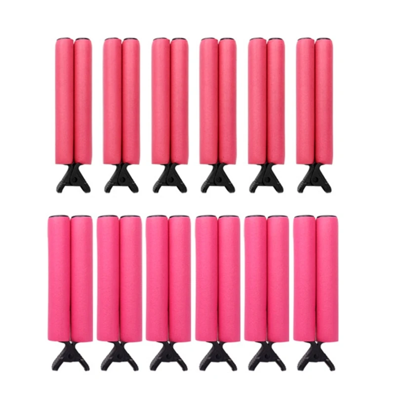 

12 шт., мягкие гибкие бигуди для укладки волос, губка для завивки, изоляционные зажимы для завивки волос для женщин и девочек,