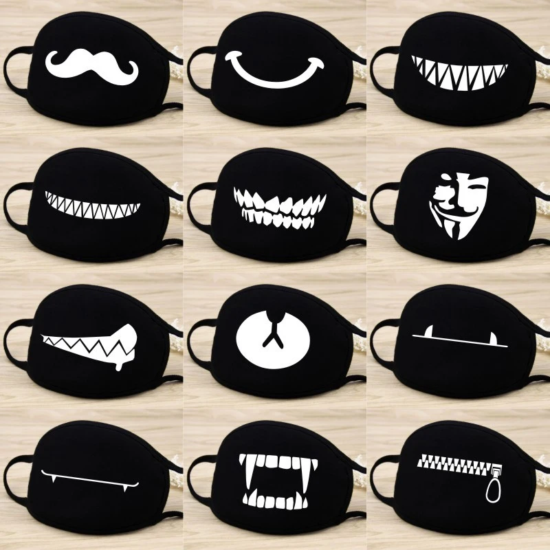 Fashion Warm Breathable Dustproof Mask Hot Sale Men Women Solid Black Mask Outdoor Health Protection Supplies Unisex