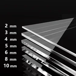 Custom DIY Clear Acrylic Plexiglass Sheet - Thickness 10mm (20x40cm)