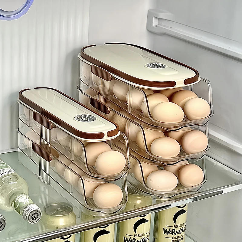 Egg Storage Box Food Dumpling Rack Frozen Kitchen Food Preservation Box Refrigerator Specific Storage