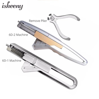 6D Hair Extensions Machine 5 pins 10 pins Human Hair Connector Kits 6D Micro Link Remove Hair Plier Salon Tools Set