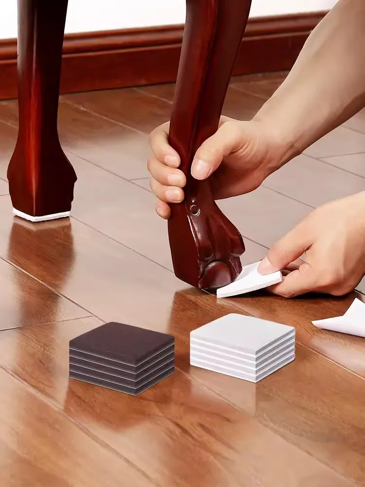 Protectores De Fieltro Para Muebles Uxcell: 10 Piezas De 22mm Diámetro X 5mm Grosor (Marrón)