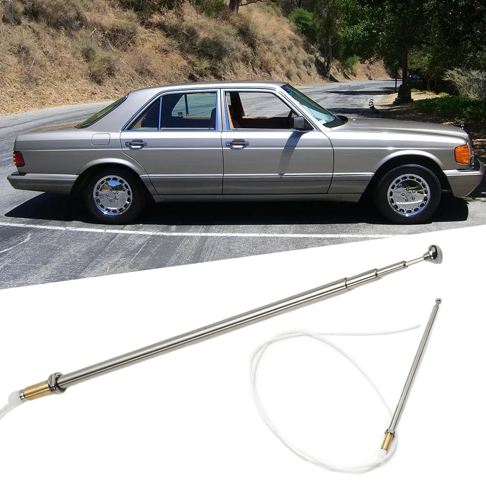 ステンレス製カーラジオアンテナ,マストパーツ,頑丈,w124 w126,プロ用 