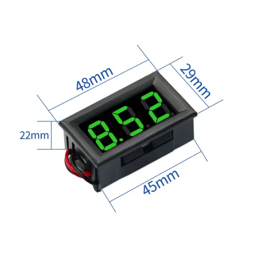 0.56" Digital Voltmeter DC 5V to 120V Red/Blue/Green for 5V 120V Electric Vehicles Motorcycles Boats digital voltmeter