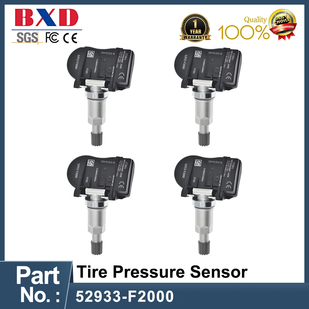 1/4pcs 52933f2000 Tire Pressure Sensor For Hyundai Elantra Kona For