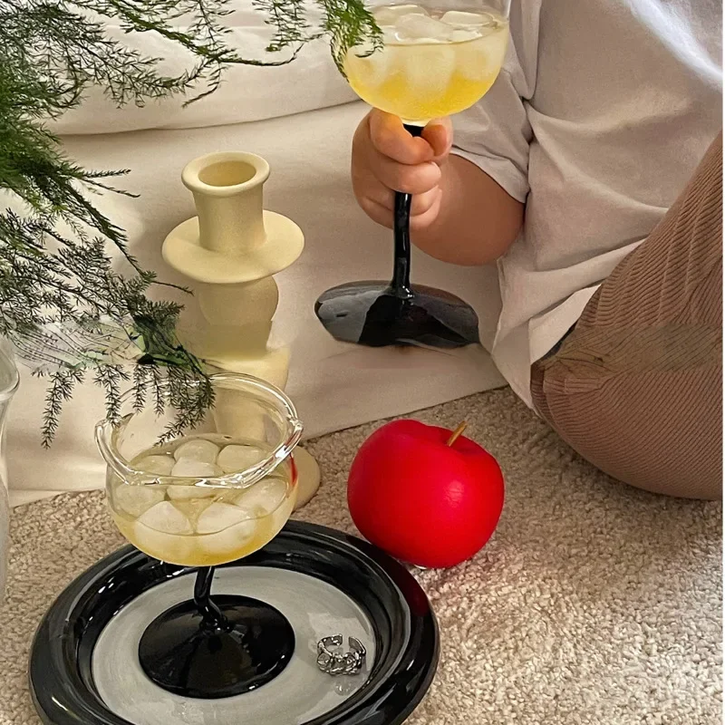 Sale! Bell Orchid Flower Glass Original Breakfast Cup Champagne Juice Beautiful Tea Mugs Vintage High Foot Wineglass