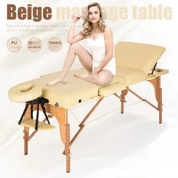 휴대용 접이식 마사지 테이블 소파 침대, 경량 뷰티 타투 테라피, 나무 프레임, 70 cm 너비 뷰티 침대, HWC