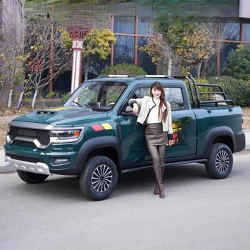 Four-wheeled pickup truck electric dual-purpose load king old man household new energy 1