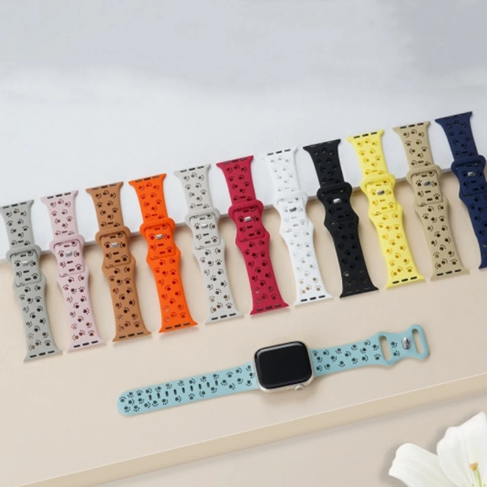 Breathable Silicone Watch Strap with Hollow Design