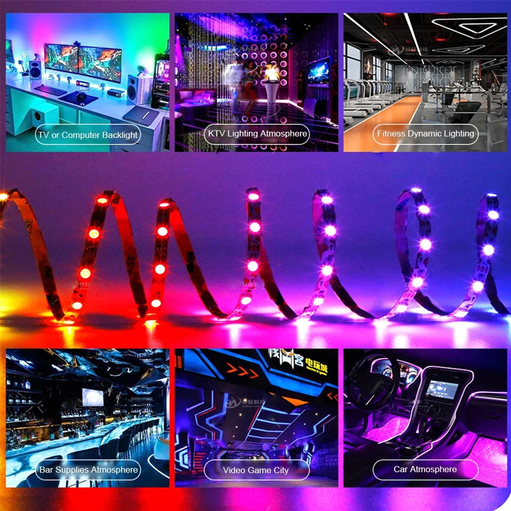 5Meters WS2812/SK6812 Flexible S Shape Led Strips Light for 60/84leds/M 6mm Addressable Full Color RGB LED Pixels Tape DC5/12V