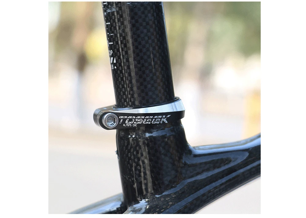 TOSEEK Fahrrad-Sattelstützenklemme 31,8 34,9mm Mountainbike Aluminiumlegierung Ultraleichte Fahrrad-Sattelstützenklemmen Fahrradteile – Detail 10